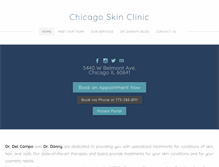 Tablet Screenshot of chicagoskinclinic.com